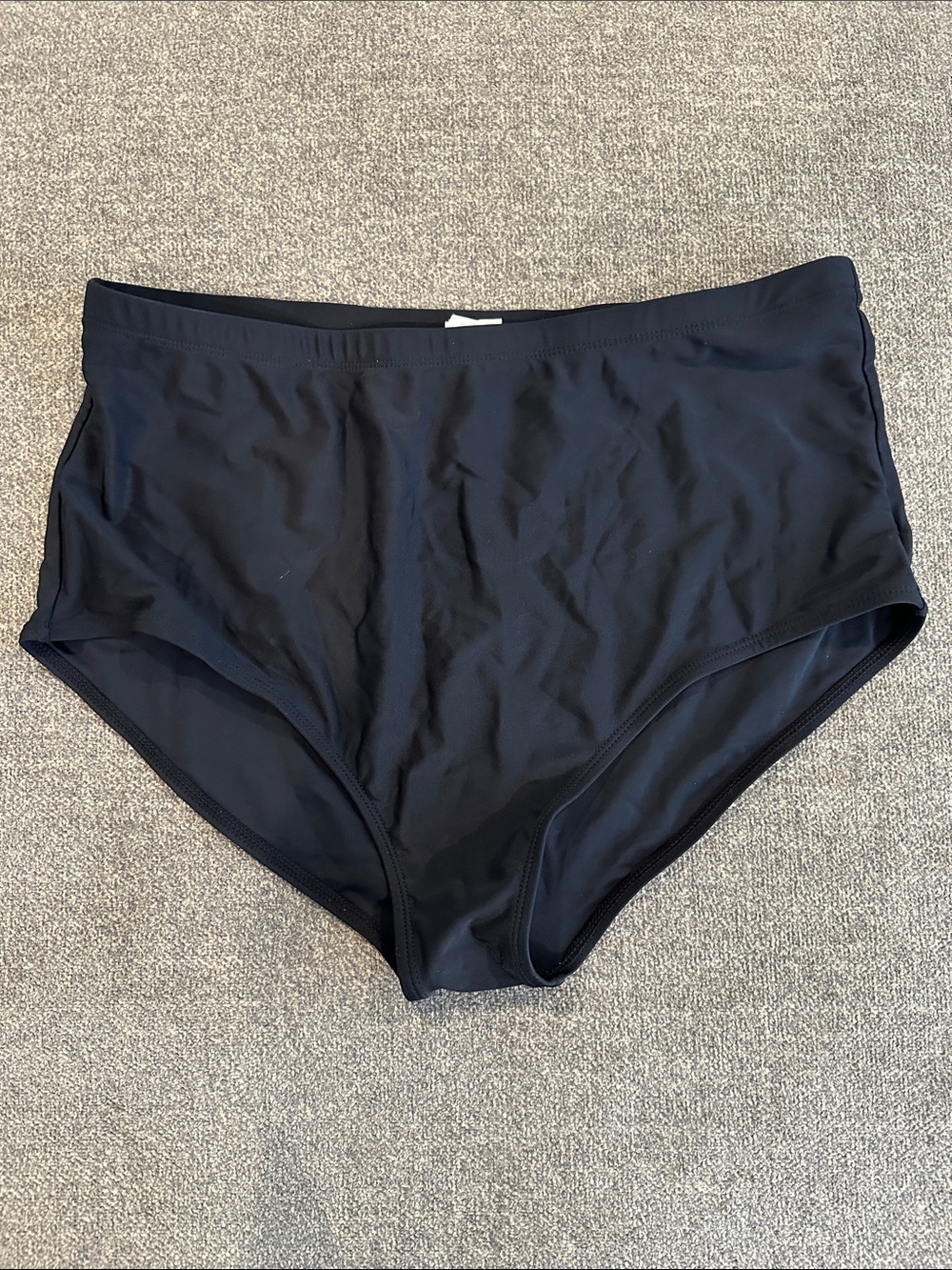 High-Waist Black Women's swim bottoms. 16W
